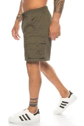 Kendindza Collection Cargobermudas Cargo Taschen Abnehmbare Beine Herren (Bermudas) Hellgrau/Dunkelgrau/Grau