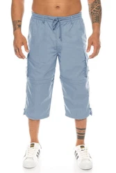 Kendindza Collection Cargobermudas Cargo Taschen Abnehmbare Beine Herren (Bermudas) Blau/Hellblau