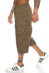 Kendindza Collection Cargobermudas Cargo Taschen Abnehmbare Beine Herren (Bermudas) Khaki/Dunkelgrün