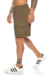 Kendindza Collection Cargobermudas Cargo Taschen Abnehmbare Beine Herren (Bermudas) Khaki/Dunkelgrün