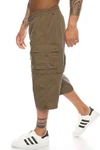 Kendindza Collection Cargobermudas Cargo Taschen Abnehmbare Beine Herren (Bermudas) Khaki/Dunkelgrün