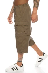 Kendindza Collection Cargobermudas Cargo Taschen Abnehmbare Beine Herren (Bermudas) Khaki/Dunkelgrün