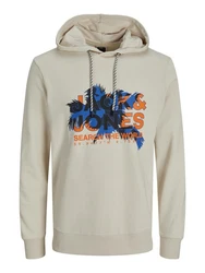 Jack & Jones Longsweatshirt JCOMARINA SWEAT HOOD Beige