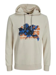 Jack & Jones Longsweatshirt JCOMARINA SWEAT HOOD Beige