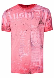 Rusty Neal T-Shirt Used-Look Rosa