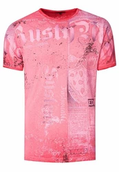 Rusty Neal T-Shirt Used-Look Rosa