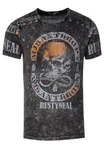 Rusty Neal T-Shirt mit Markenprint Dunkelgrau/Grau