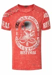Rusty Neal T-Shirt mit Markenprint Rot/Dunkelrot