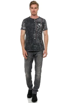 Rusty Neal T-Shirt Used-Look Allover-Print