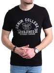 Jack & Jones Print-Shirt T-Shirt mit Aufdruck (Baumwolle) Schwarz/Dunkelblau Jack & Jones Print-Shirt T-Shirt mit Aufdruck (Baumwolle) Schwarz/Dunkelblau