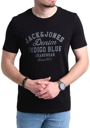 Jack & Jones Print-Shirt Dunkelblau/Blau/Hellblau/Lila/Grau