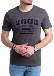 Jack & Jones Print-Shirt (5er-Pack) T-Shirts mit Aufdruck Lila/Dunkelgrau/Schwarz/Dunkelblau