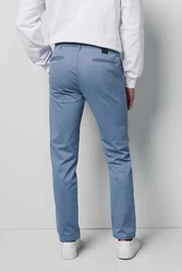 MEYER Chinohose mit Stretch-Anteil Blau/Hellblau/Grau