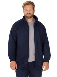 Trigema Sweatjacke Raglanjacke aus Sweat-Qualität blau