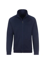 Trigema Sweatjacke Raglanjacke aus Sweat-Qualität blau