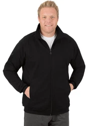Trigema Sweatjacke Raglanjacke aus Sweat-Qualität Schwarz/Dunkelblau