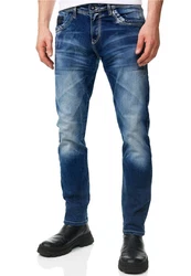 Rusty Neal Herren Jeans Yamato Blau/Hellblau