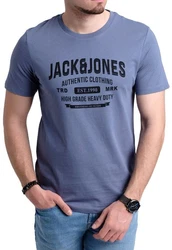 Jack & Jones Print-Shirt (5er-Pack) T-Shirts mit Aufdruck Blau/Grau/Dunkelblau/Hellblau/Mischfarben