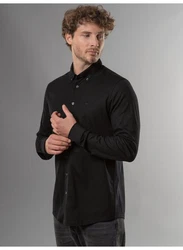 Trigema Poloshirt Business-Hemd aus DELUXE-Single-Jersey schwarz