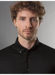 Trigema Poloshirt Business-Hemd aus DELUXE-Single-Jersey schwarz