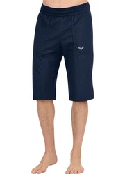 Trigema Jerseyhose Bermuda Style Dunkelblau/Blau/Hellblau/Schwarz
