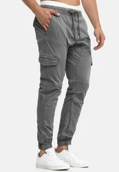 Indicode Cargohose Levy Hellgrau/Grau/Khaki/Dunkelgrau