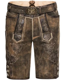 Trachtenhose Kurze Lederhose mit Grtel