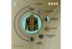 German Wear Trachtenjacke Style GW959J Dunkelgrün/Braun