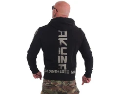 YAKUZA Hoodie Skull View Rot/Schwarz/Grün/Dunkelblau
