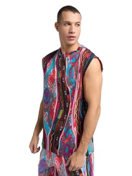 CARLO COLUCCI Tanktop DeLeo Lila/Mischfarben/Orange/Braun