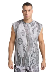 CARLO COLUCCI Tanktop DeLeo Silber/Grau/Hellgrau/Rot/Dunkelgrau