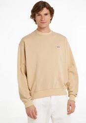 Tommy Jeans Sweatshirt TJM BOXY SIGNATURE CREW Khaki/Braun/Beige