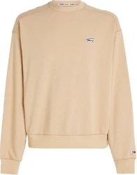 Tommy Jeans Sweatshirt TJM BOXY SIGNATURE CREW Khaki/Braun/Beige