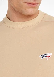 Tommy Jeans Sweatshirt TJM BOXY SIGNATURE CREW Khaki/Braun/Beige