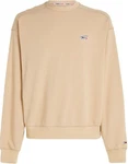 Tommy Jeans Sweatshirt TJM BOXY SIGNATURE CREW Khaki/Braun/Beige