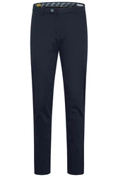 bugatti Premium Chinohose 4220-16224 Flatfront Dunkelblau/Blau