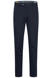 bugatti Premium Chinohose 4220-16224 Flatfront Dunkelblau/Blau