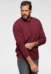 Man's World Sweatshirt Basic-Stil Rundhalsausschnitt Dunkelrot/Bordeaux/Rosa/Rot