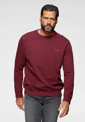 Man's World Sweatshirt Basic-Stil Rundhalsausschnitt Dunkelrot/Bordeaux/Rosa/Rot