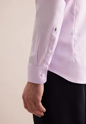 seidensticker Businesshemd Slim Langarm Kentkragen Uni Lila/Rosa