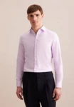 seidensticker Businesshemd Slim Langarm Kentkragen Uni Lila/Rosa