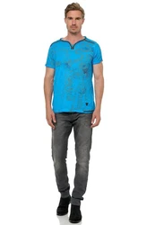 Rusty Neal T-Shirt Blau/Hellblau/Türkis