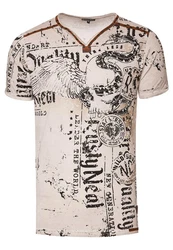 Rusty Neal T-Shirt Beige/Braun/Silber