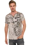 Rusty Neal T-Shirt Beige/Braun/Silber