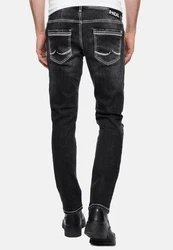 Rusty Neal Straight-Jeans NISHO Schwarz/Dunkelgrau/Grau