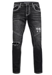 Rusty Neal Straight-Jeans NISHO Schwarz/Dunkelgrau/Grau