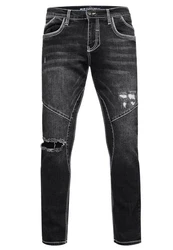 Rusty Neal Straight-Jeans NISHO Schwarz/Dunkelgrau/Grau