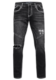 Straight-Jeans NISHO mit trendigen Used-Details