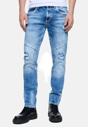 Rusty Neal Straight-Jeans NISHO Blau/Hellblau
