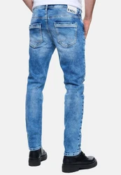 Rusty Neal Straight-Jeans NISHO Blau/Hellblau